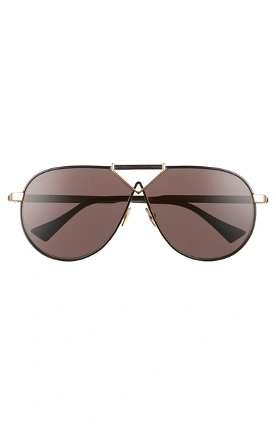 Shop Altuzarra 64mm Aviator Sunglasses - Black/ Gold