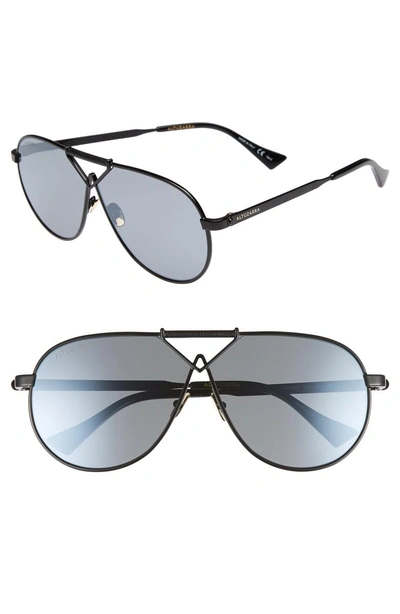 Shop Altuzarra 64mm Aviator Sunglasses - Black/ Black