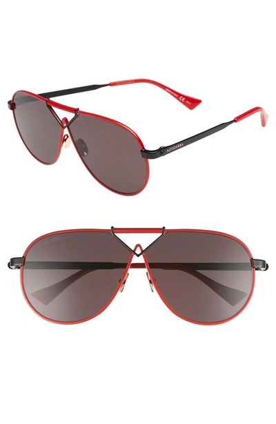 Shop Altuzarra 64mm Aviator Sunglasses - Red/ Black