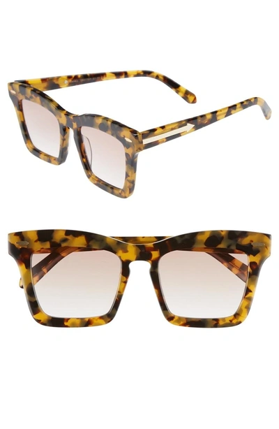 Shop Karen Walker Banks 51mm Rectangular Sunglasses - Crazy Tortoise