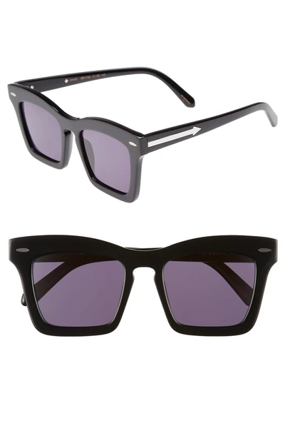 Shop Karen Walker Banks 51mm Rectangular Sunglasses - Black