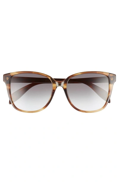 Shop Alexander Mcqueen 56mm Sunglasses - Havana