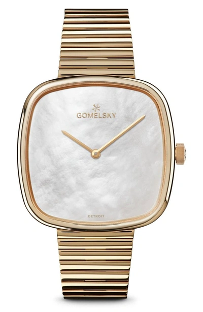 Shop Gomelsky The Eppie Sneed Bracelet Watch, 40mm In Gold/ Mop/ Gold