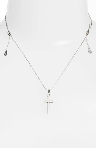 Shop Alex And Ani Cross Pendant Necklace In Silver