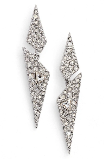 Shop Alexis Bittar Crystal Encrusted Dangling Drop Earrings In Gold