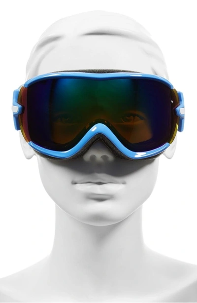 Shop Smith 'virtue' Snow Goggles - French Blue/ Green Mirror