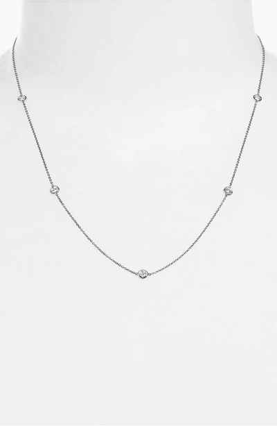 Shop Roberto Coin 'diamonds By The Inch' Station Necklace In White Gold