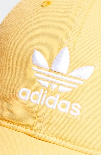 Shop Adidas Originals Relaxed Strap-back Cap - Orange In Chalk Orange/ White