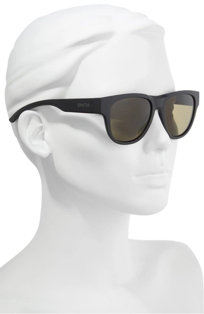 Shop Smith Rounder 52mm Chromapop Polarized Sunglasses In Matte Black