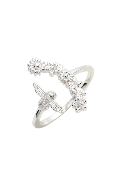 Shop Olivia Burton Bee Blooms Ring In Silver