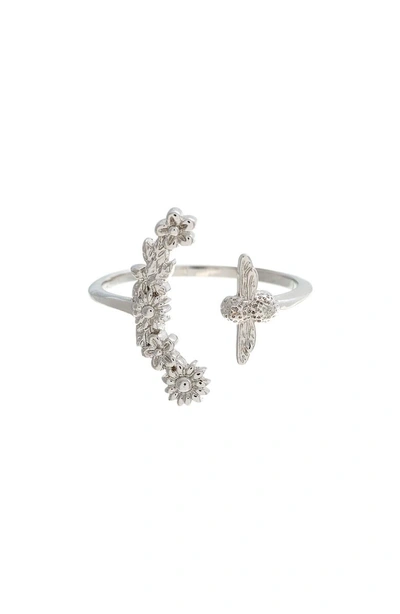 Shop Olivia Burton Bee Blooms Ring In Silver