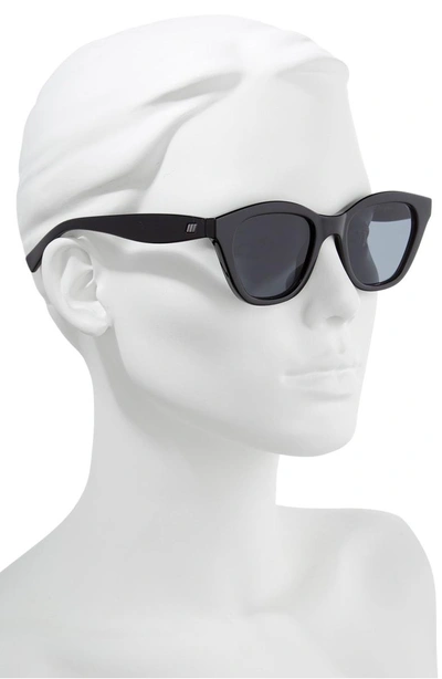 Shop Le Specs Wannabae 49mm Angular Sunglasses - Black