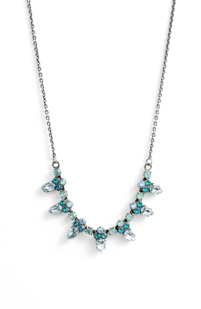 Shop Sorrelli Twinkling Thistle Crystal Necklace In Blue-green