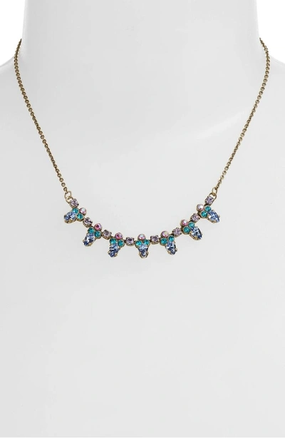 Shop Sorrelli Twinkling Thistle Crystal Necklace In Gold Multi