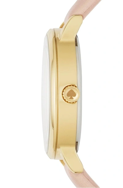 Shop Kate Spade 'metro' Leather Strap Watch, 34mm In Vachetta/ Europe