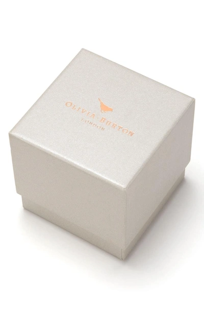 Shop Olivia Burton Bee Leather Strap Watch, 30mm In Sage/ Gold