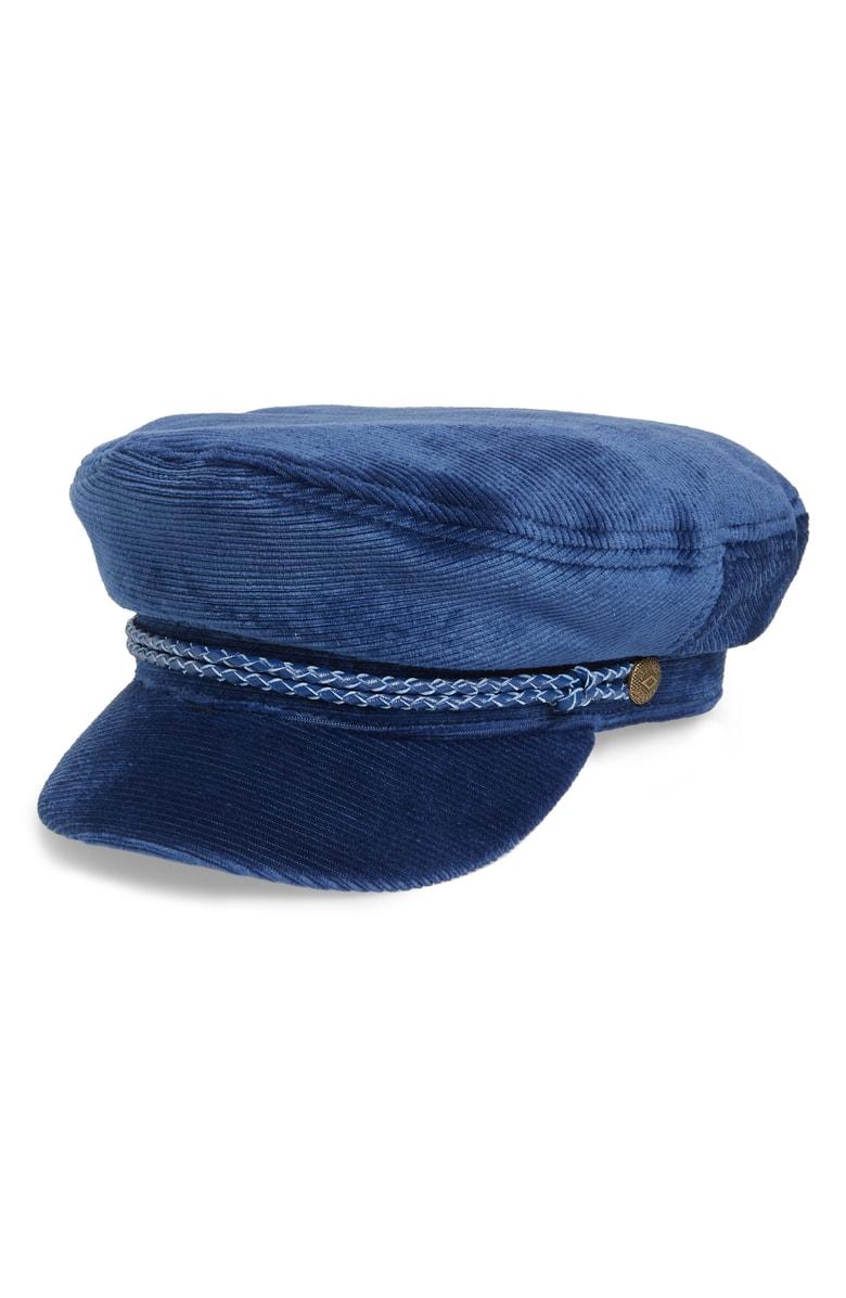blue baker boy cap