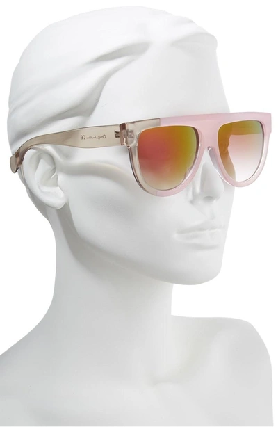 Shop Circus By Sam Edelman 68mm Flat Top Sunglasses - Pink/ Grey