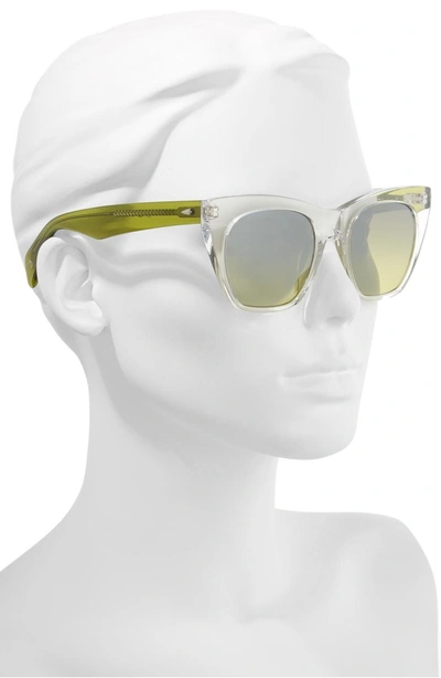 Shop Rag & Bone 52mm Cat Eye Sunglasses - Crystal Green