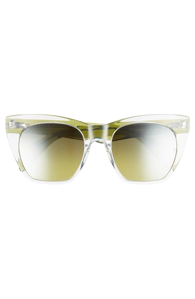 Shop Rag & Bone 52mm Cat Eye Sunglasses - Crystal Green