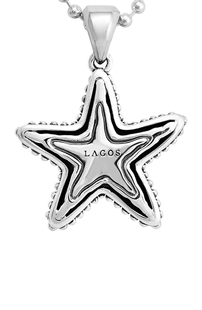 Shop Lagos Rare Wonders Long Talisman Necklace In Silver/ Starfish