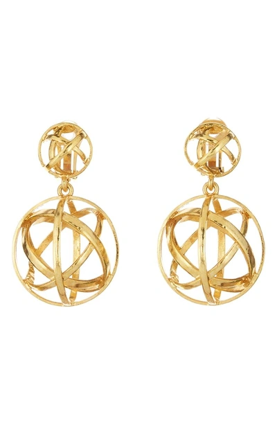Shop Oscar De La Renta Globes Drop Earrings In Gold