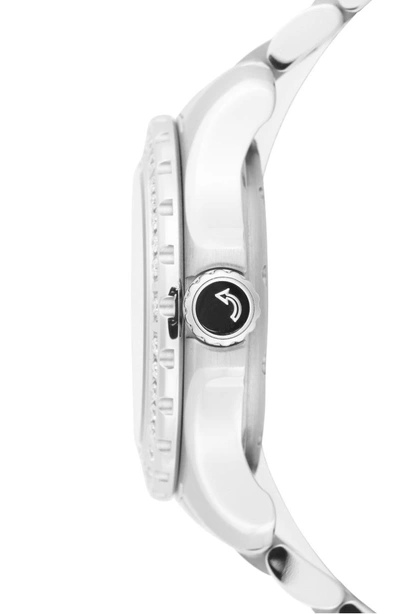 Shop Movado 'series 800' Diamond Bracelet Watch, 29mm In Silver