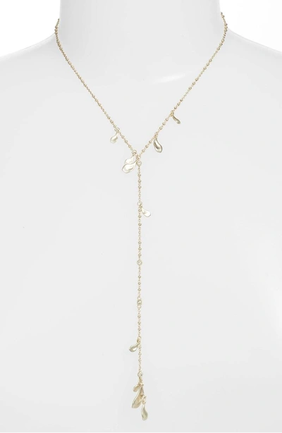 Shop Kendra Scott Quincy Necklace In White Cz/ Gold