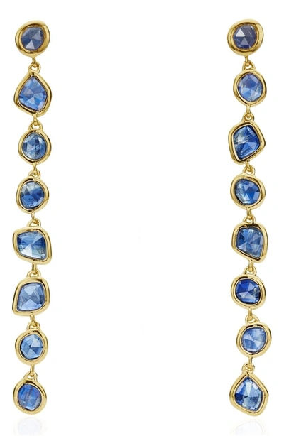 Shop Monica Vinader Siren Mini Nugget Earrings In Gold/ Kyanite