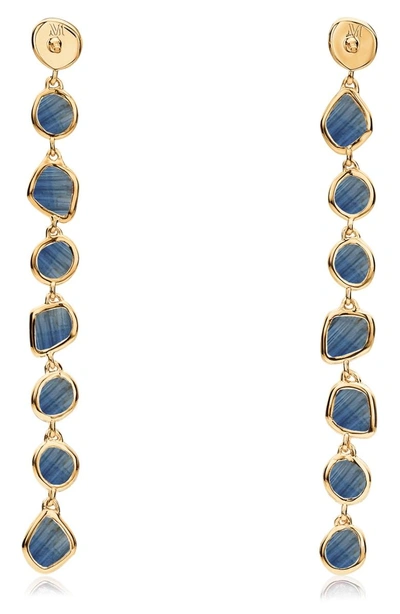 Shop Monica Vinader Siren Mini Nugget Earrings In Gold/ Kyanite