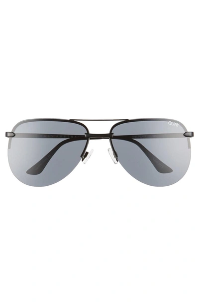 Shop Quay The Playa 64mm Aviator Sunglasses - Black/ Smoke
