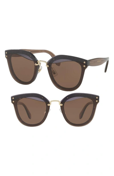 Shop Miu Miu 65mm Sunglasses In Lilac