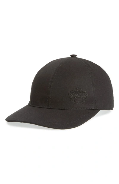 Shop Burberry Dk Crest Baseball Cap In Black