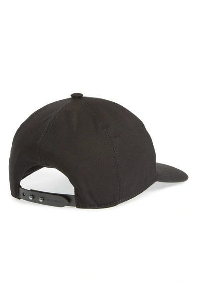 Shop Burberry Dk Crest Baseball Cap In Black