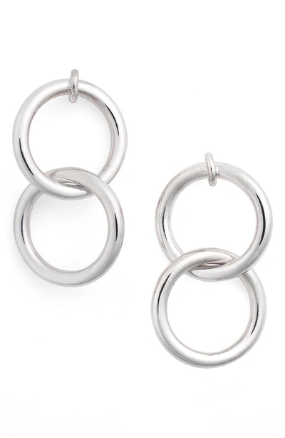 Shop Meadowlark 'double Halo' Drop Earrings In Silver
