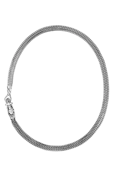 Shop John Hardy Legends Naga Multichain Necklace In Silver