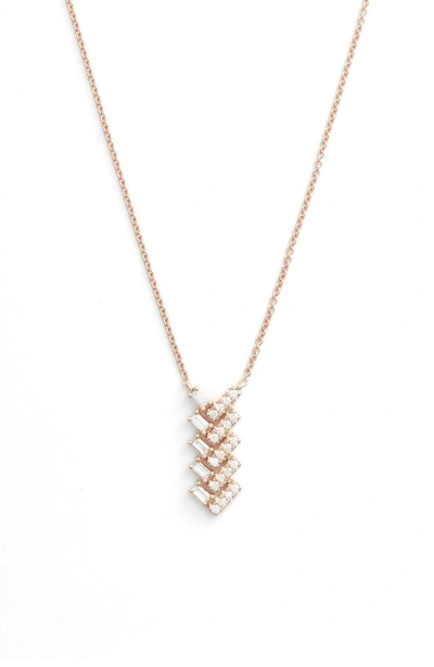 Shop Dana Rebecca Designs Dana Rebecca Sadie Stacked Diamond Necklace In Rose Gold