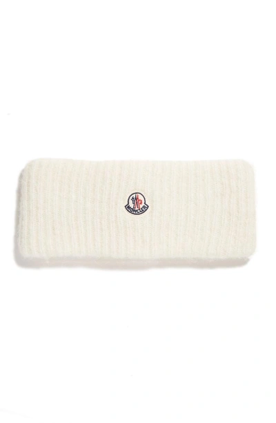 Shop Moncler Knit Wool & Alpaca Blend Headband - Ivory