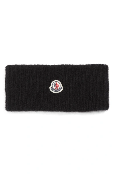 Shop Moncler Knit Wool & Alpaca Blend Headband - Black