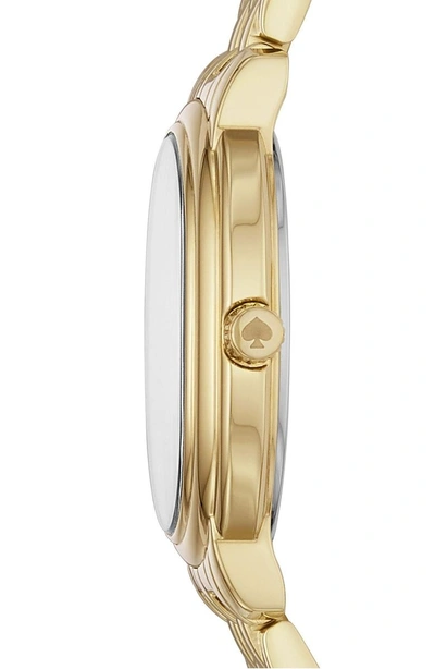 Shop Kate Spade Staten Bracelet Watch, 25mm In Gold/ White/ Gold