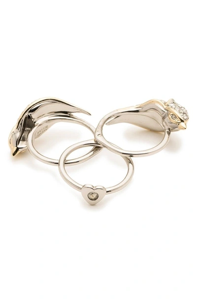 Shop Alexis Bittar Secret Lovebird Ring In Gold/ Silver