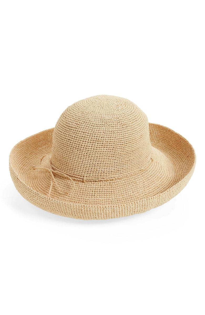 crochet raffia sun hat