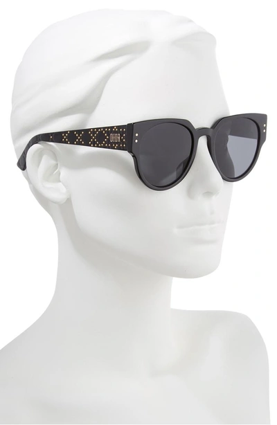 Dior 52mm Cat Eye Sunglasses - Black In Grey-black | ModeSens