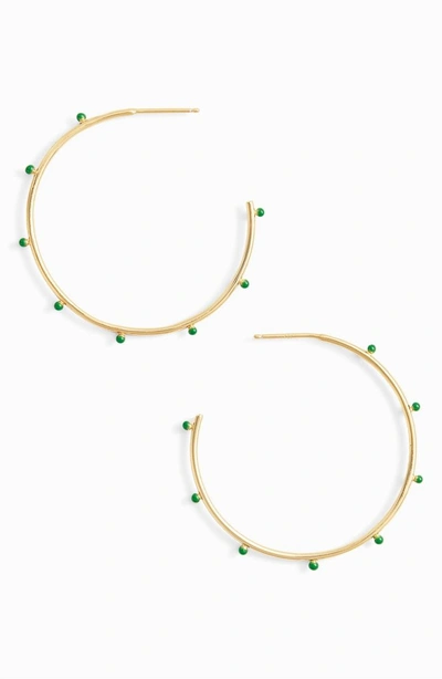 Shop Argento Vivo Enamel Hoop Earrings In Gold