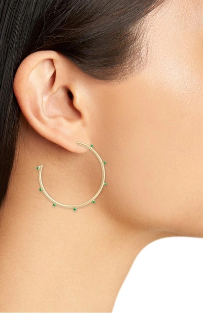 Shop Argento Vivo Enamel Hoop Earrings In Gold