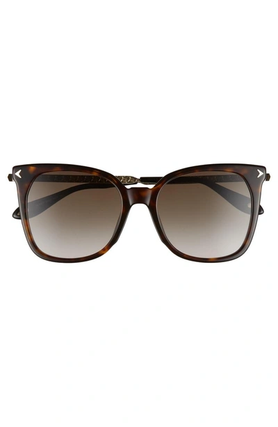 Shop Givenchy 54mm Square Sunglasses - Dark Havana