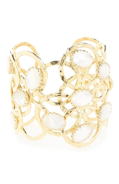 Shop Gas Bijoux Olympie Cuff Bracelet In White