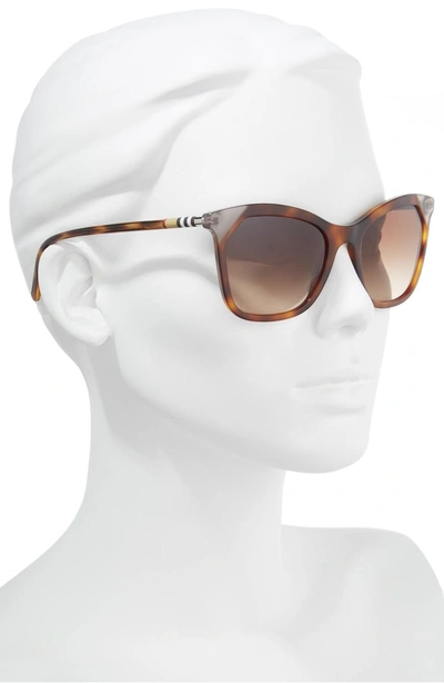 Shop Burberry Heritage 54mm Square Sunglasses - Light Havana Gradient