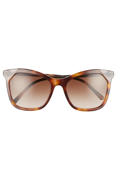 Shop Burberry Heritage 54mm Square Sunglasses - Light Havana Gradient