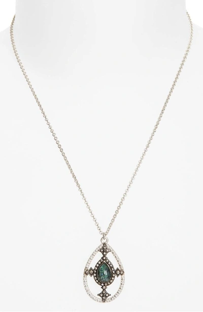 Shop Armenta New World Diamond & Opal Pendant Necklace In Champagne/ Black